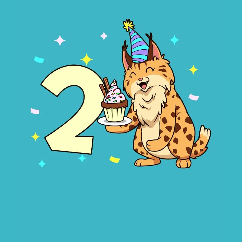 Mit Luchs - Kinder Geburtstag 2 Jahre