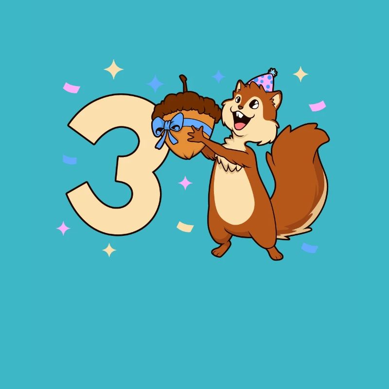 Chipmunk - Children's birthday 3 years