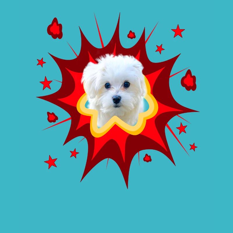 Comic Hund Design - Pow - Malteser