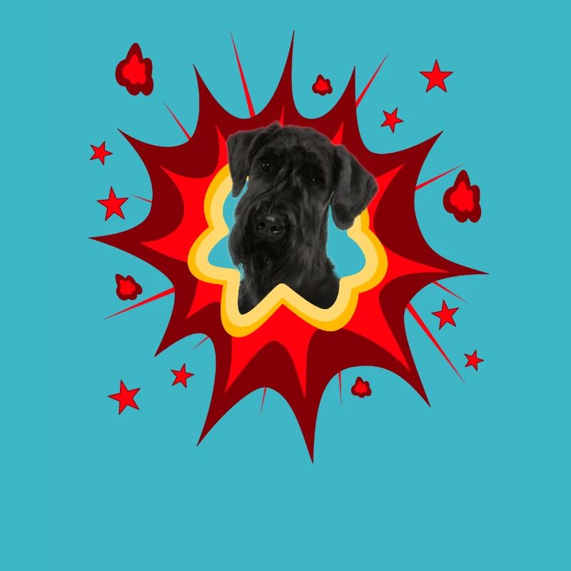 Comic Hund Design - Pow - Riesenschnauzer