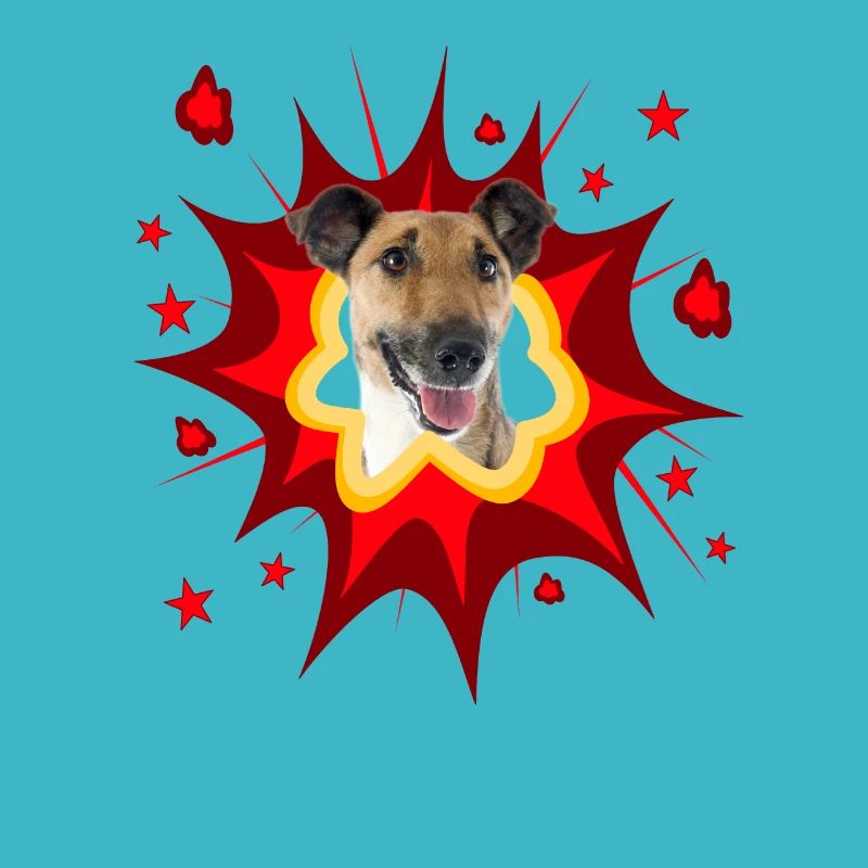 Comic Hund Design - Pow - Foxterrier