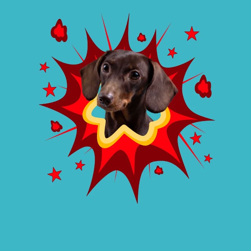 Comic Hund Design - Pow - Dackel