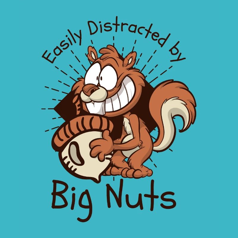 Easily Distracted By Big Nuts Squirrel