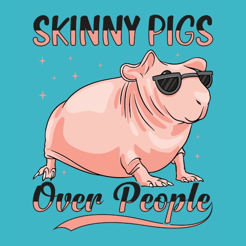 Cochon d’Inde sans poils Cochon maigre