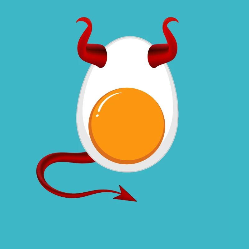 Drôle Halloween Devil Egg Food Lover Spooky