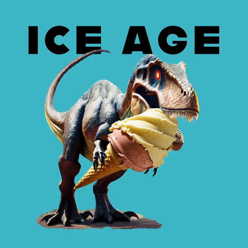 Eiszeit mit Dinosaurier