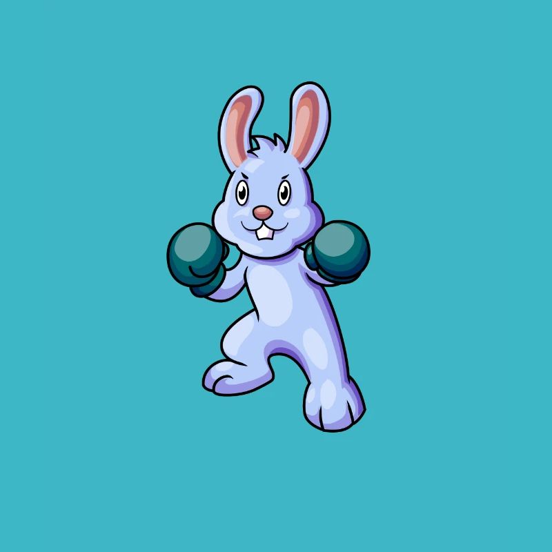 Cartoon Rabbit Boxer