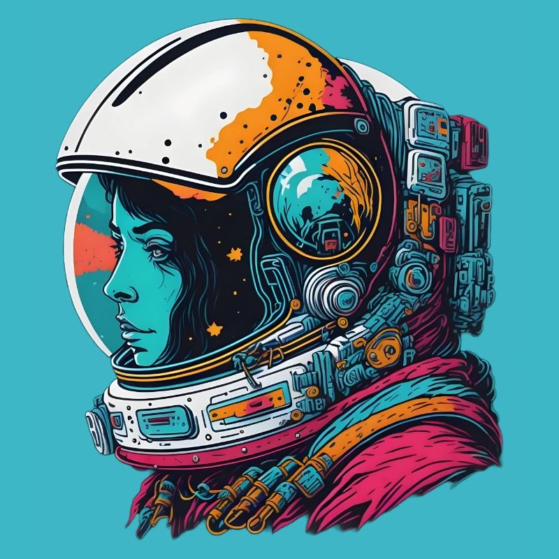 Astronaute abstrait dans l’espace