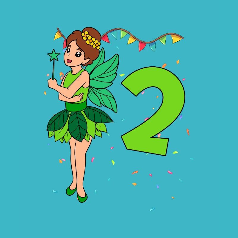 Mit Fee - Mädchen Geburtstag 2 Jahre