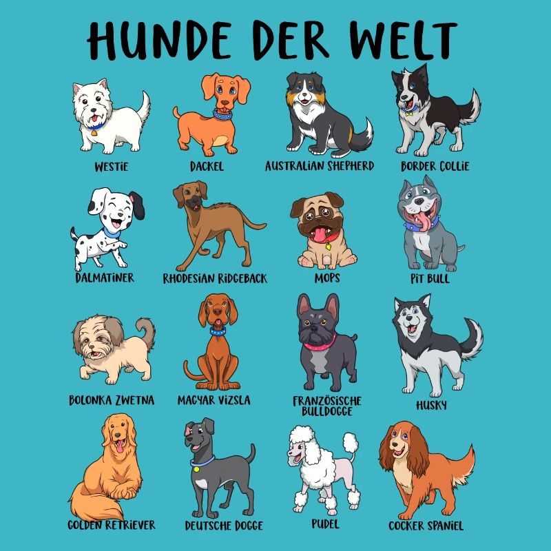 Hunde der Welt - verschiedene Hunderassen