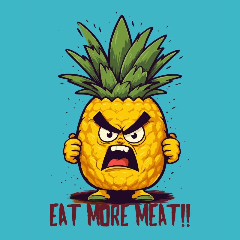 Wütende Ananas: Iss mehr Fleisch