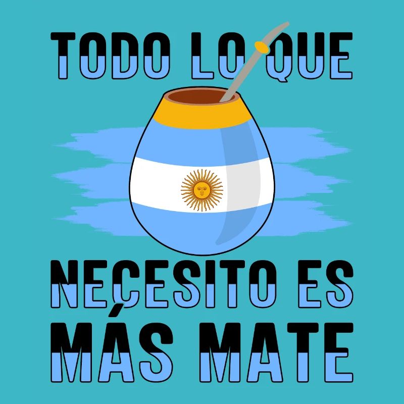 Argentinien-Flagge Argentinischer Yerba Mate Tee