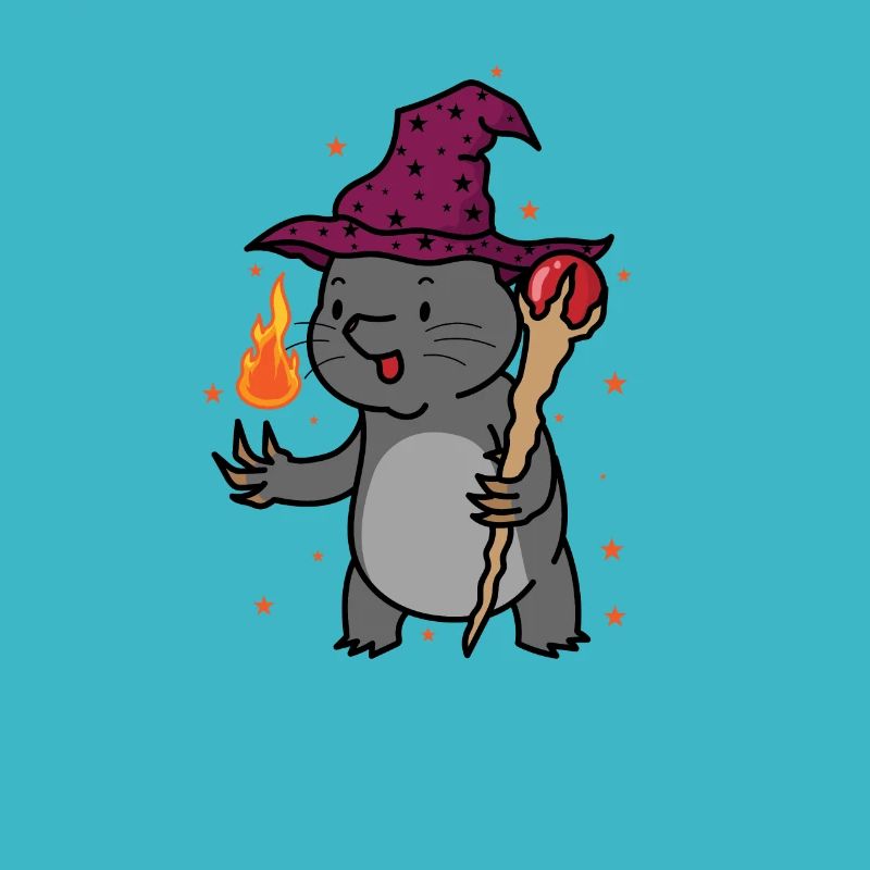 Mole comme un monticule animal sorcier de terre