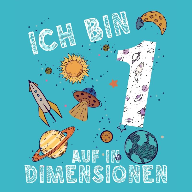 Ich bin 1 Auf in neue Dimensionen 1. Geburtstag