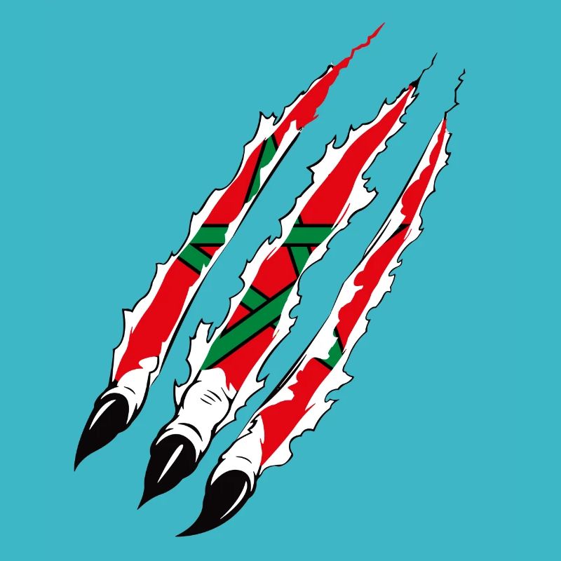 DRAPEAU DU MAROC AMAZIGH SYMBOLE BERBERE MAROC
