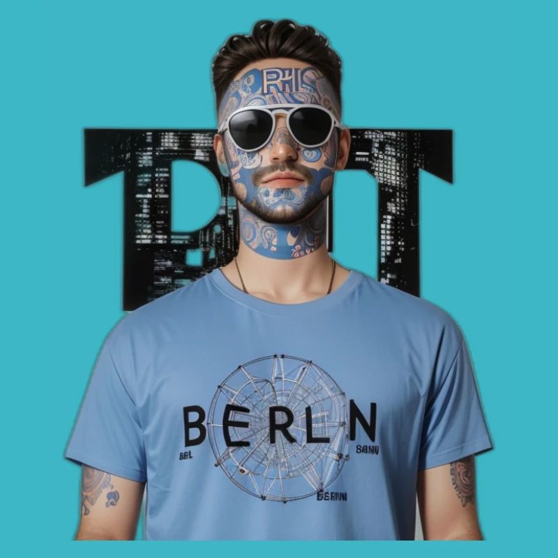 Raver in Berlin mit blauenTattoos