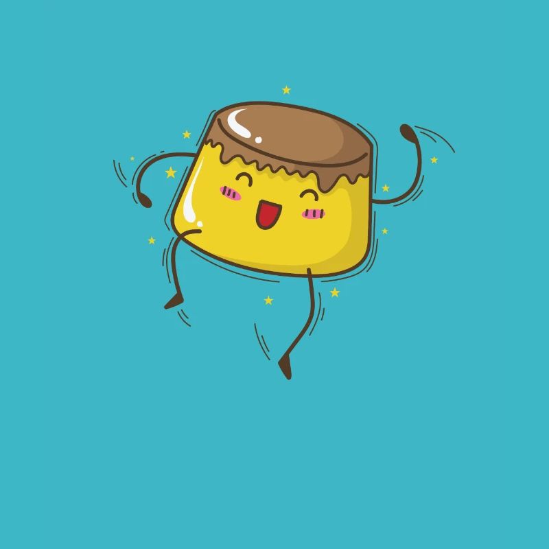 Pudding rennt Nachspeise