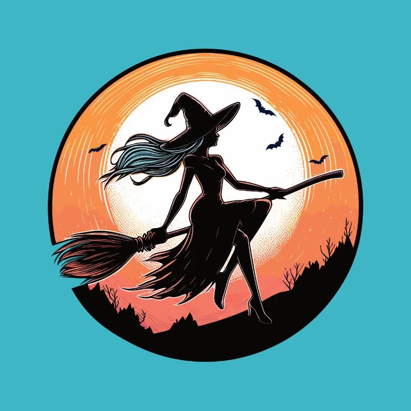 Witch on a broom