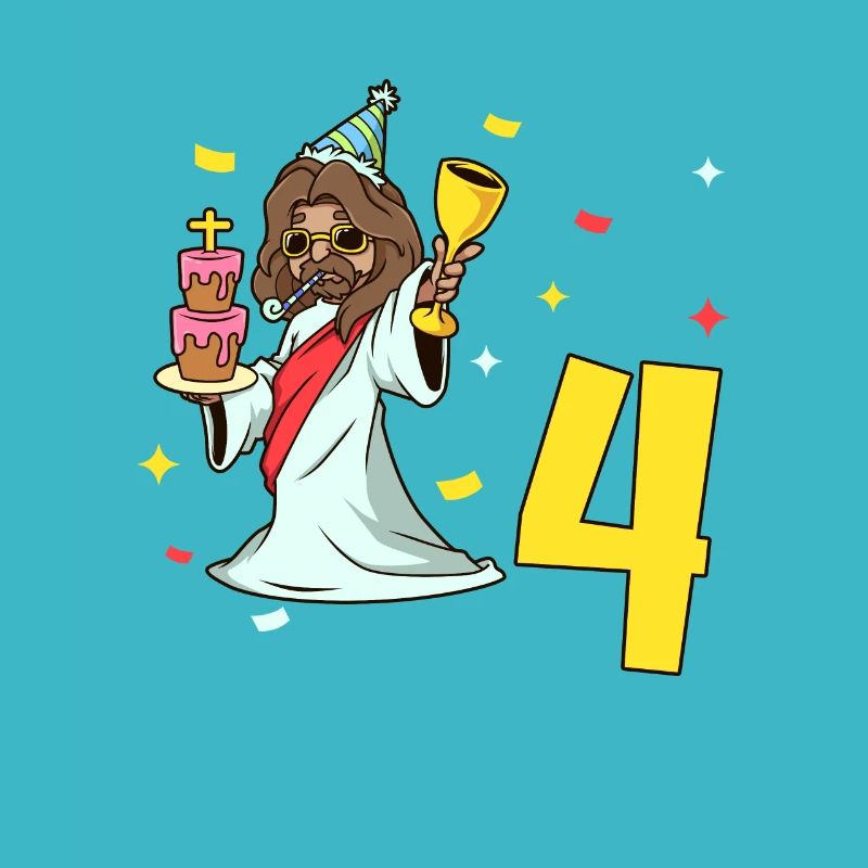 Mit Jesus - Kinder Geburtstag 4 Jahre