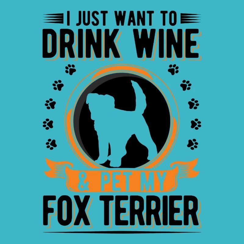 Fox Terrier et vin