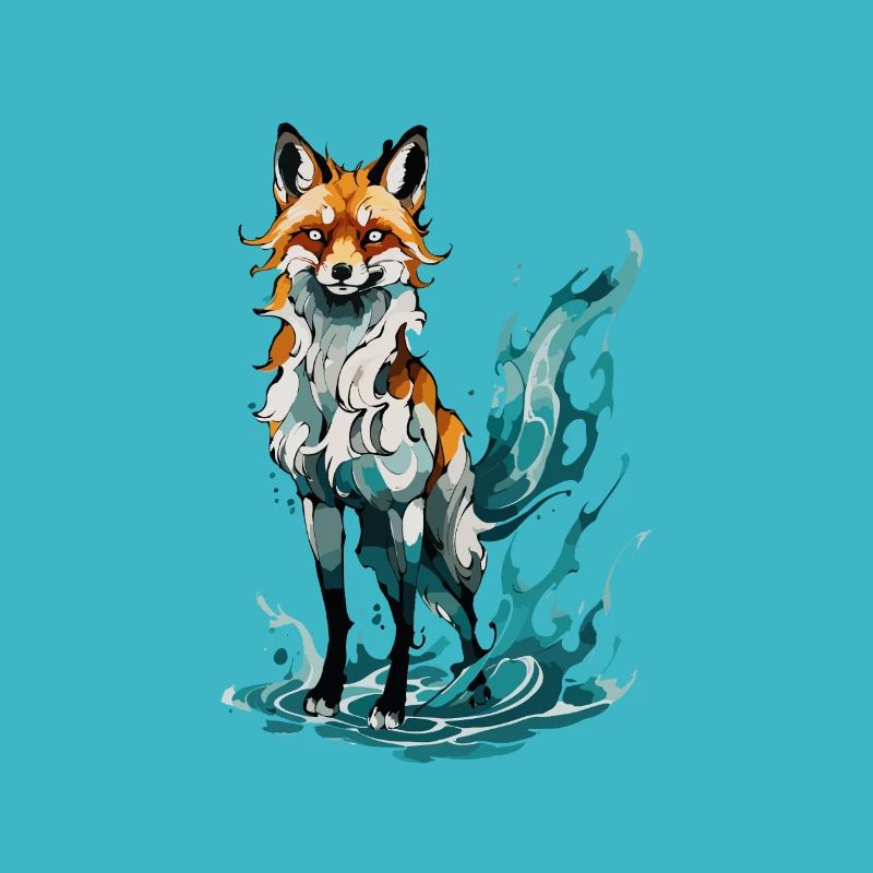 Fox Standing in Tranquil Waters
