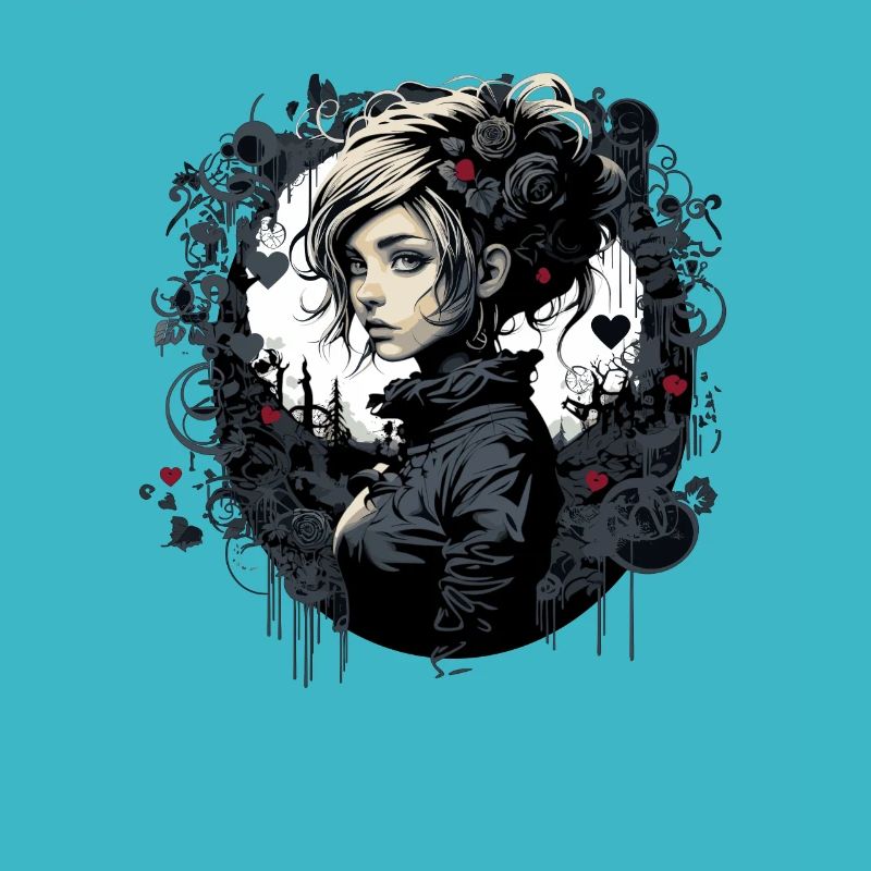 Pretty gothic emo girl