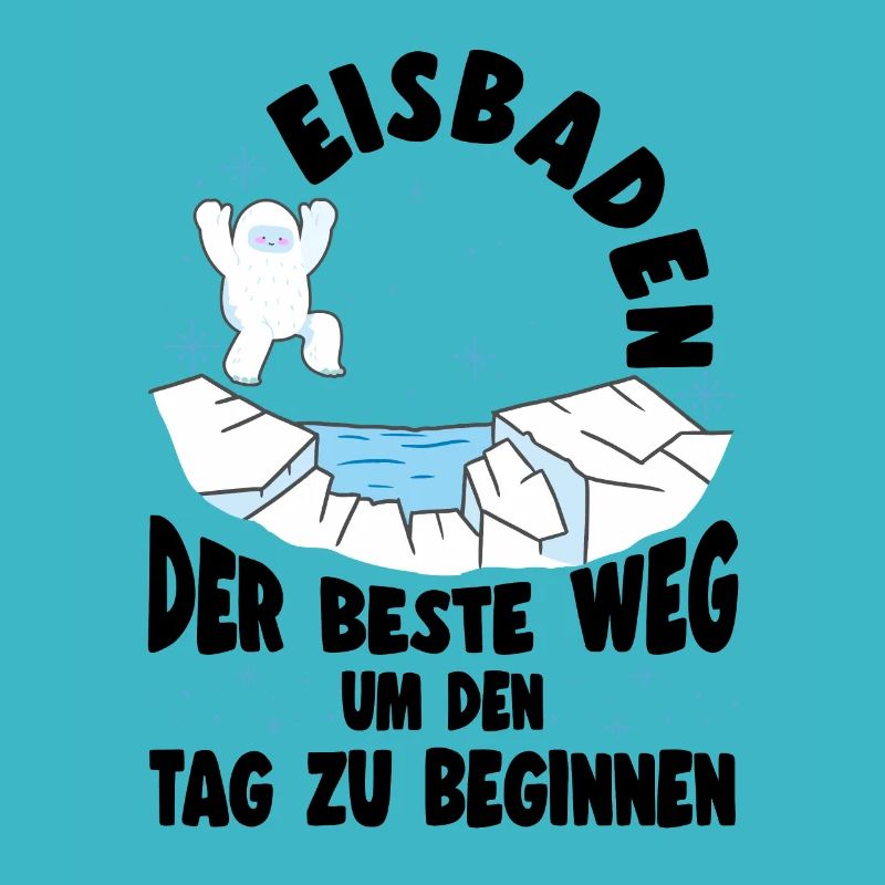 Eisbaden Spruch Eisschwimmer Sonnenbaden Eisbader