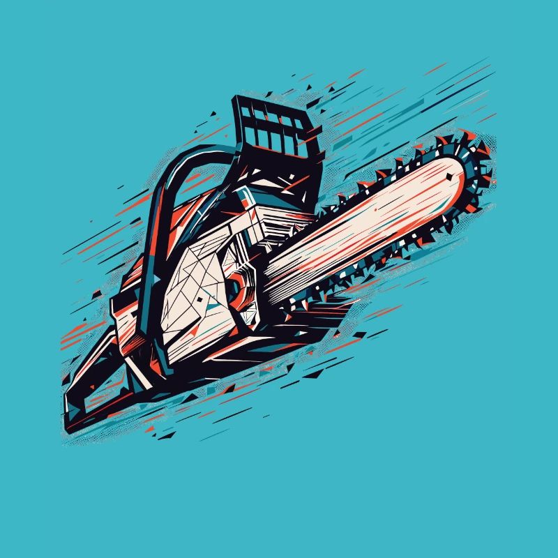 Tronçonneuse polygonale vectorielle