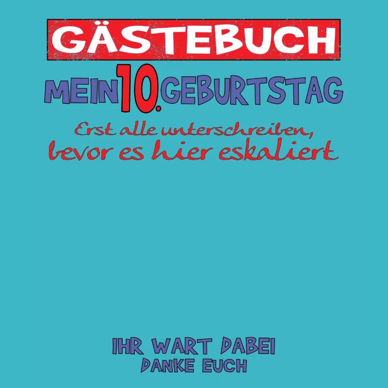10. Geburtstag Junge & Mädchen Gästebuch