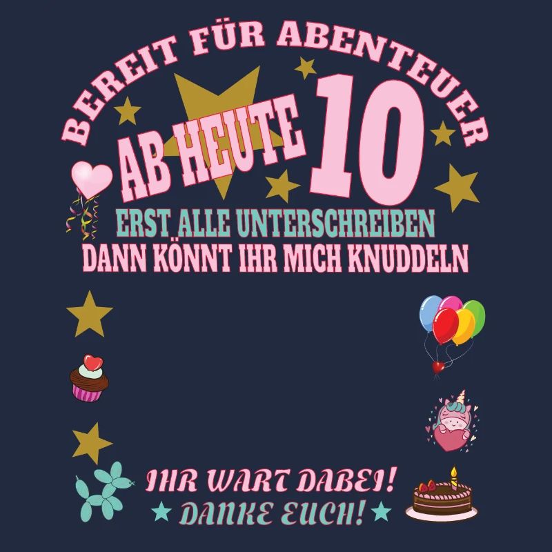 10. Geburtstag Mädchen & Junge Gästebuch