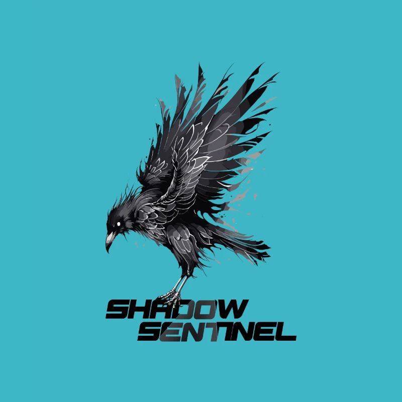 Corbeau avec un message : Sentinelle de l’ombre