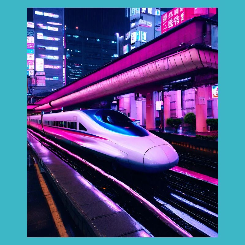 Train Tokyo Japan Night