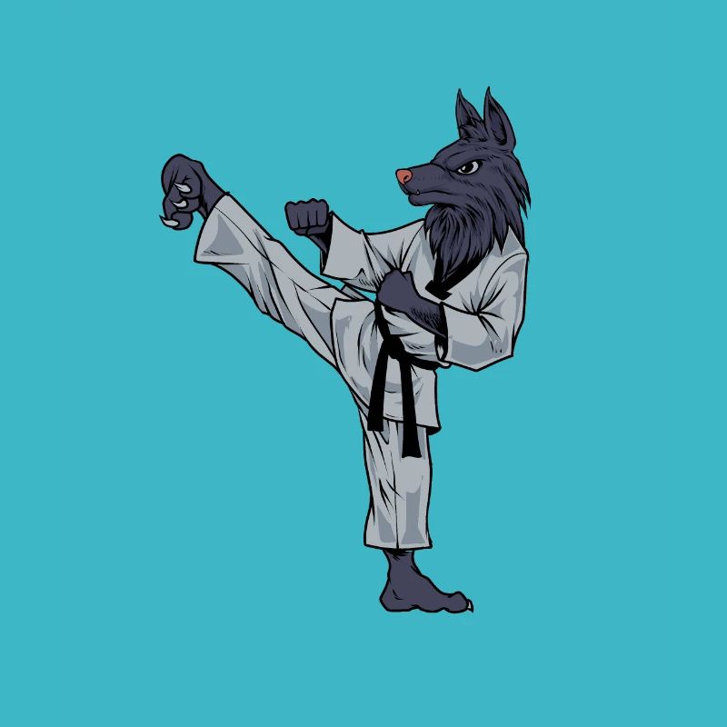 Cartoon Wolf Makes Tang So Do