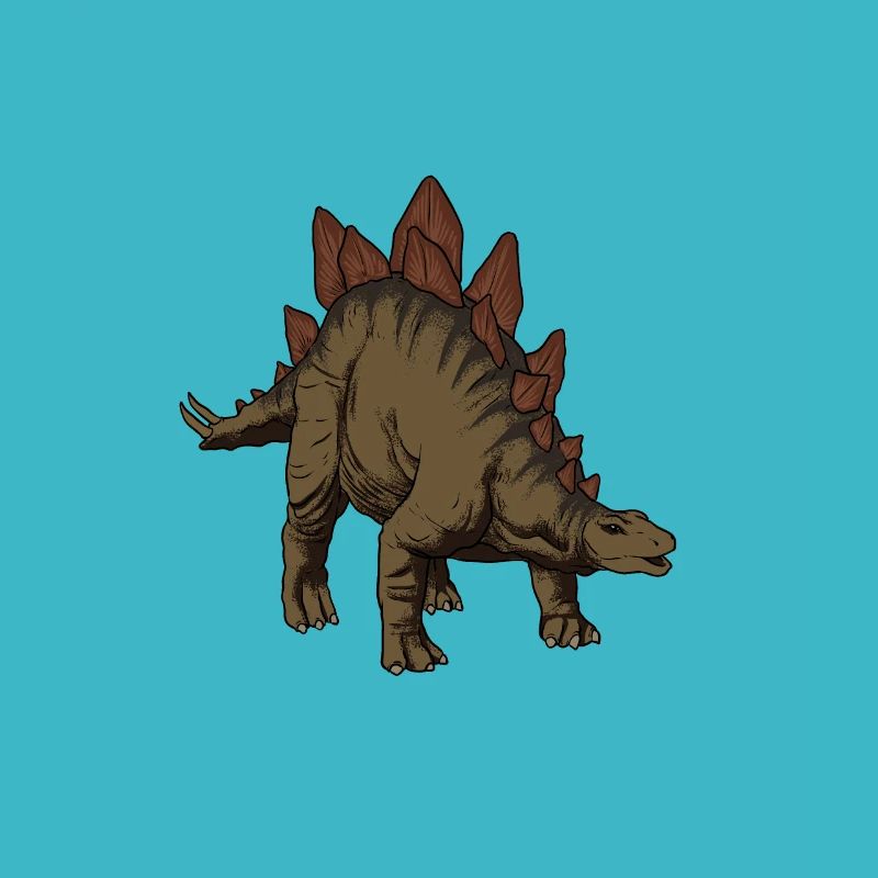 Zeichnung des Stegosaurus
