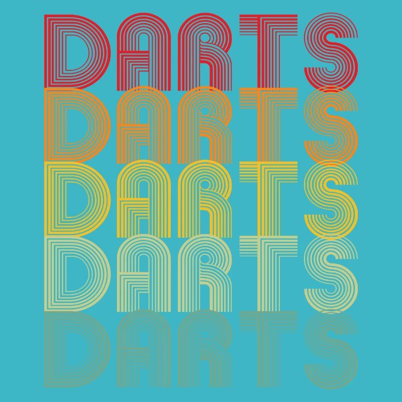 Colorful retro darts design