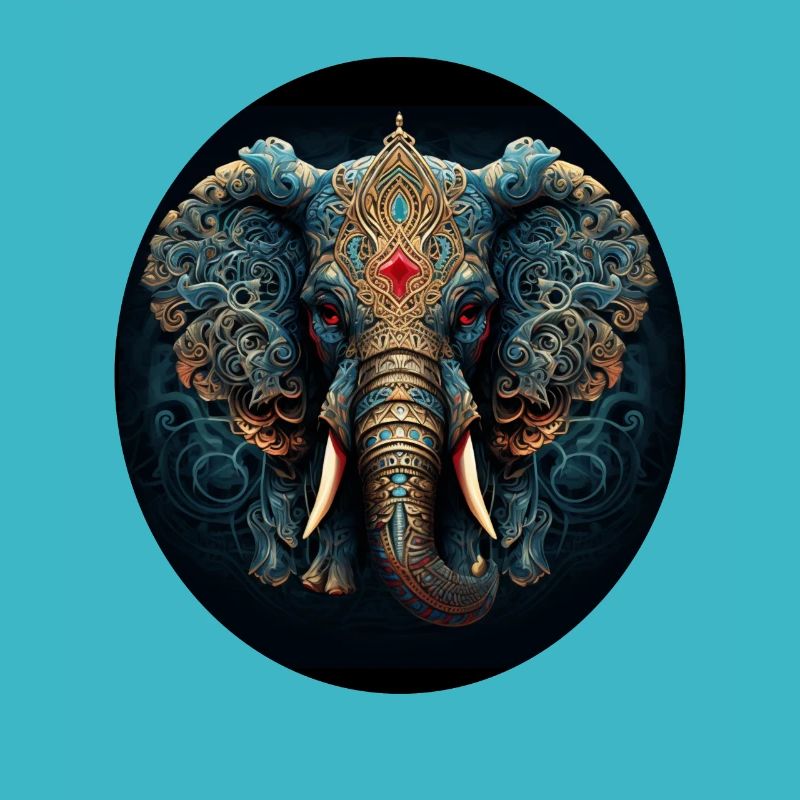Blue Mandala Elephant