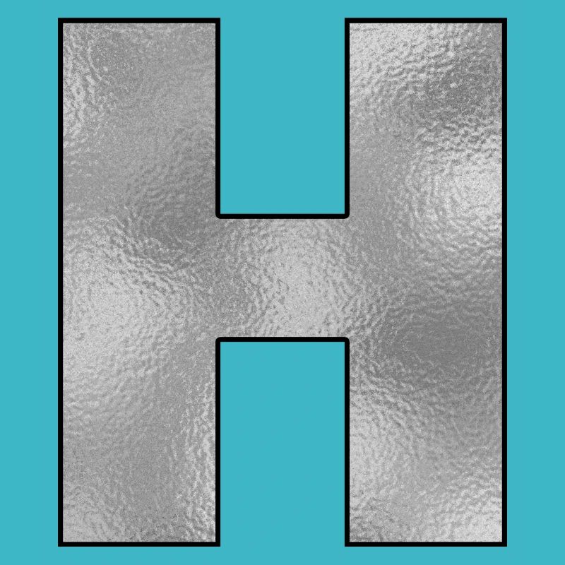Buchstabe H Silber
