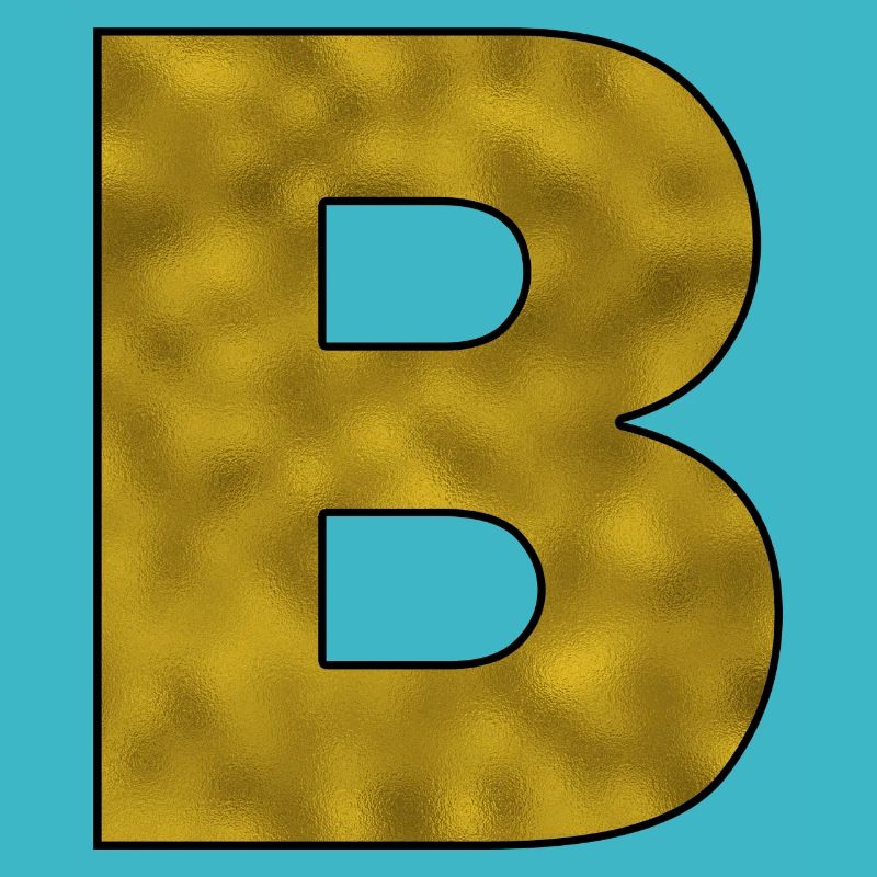 Buchstabe B Gold