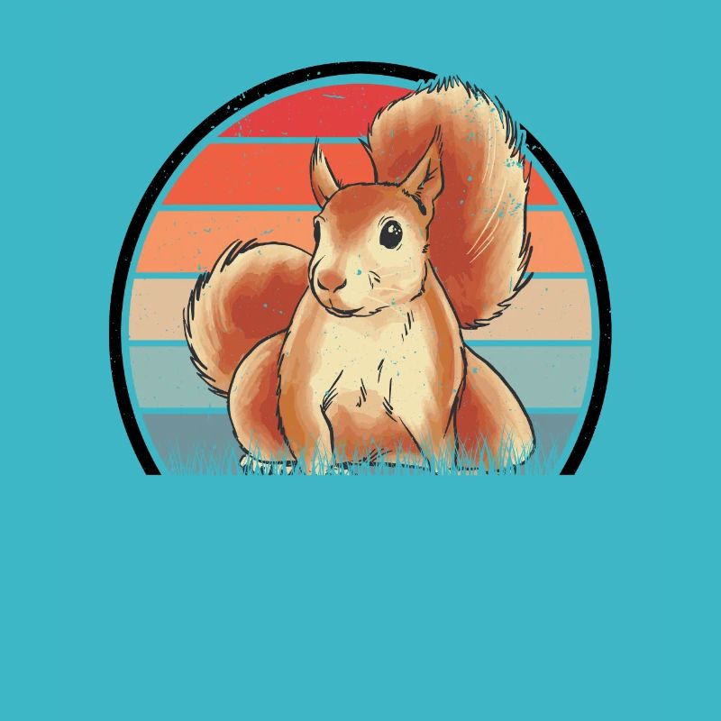 Eichhörnchen Écureuil rétro