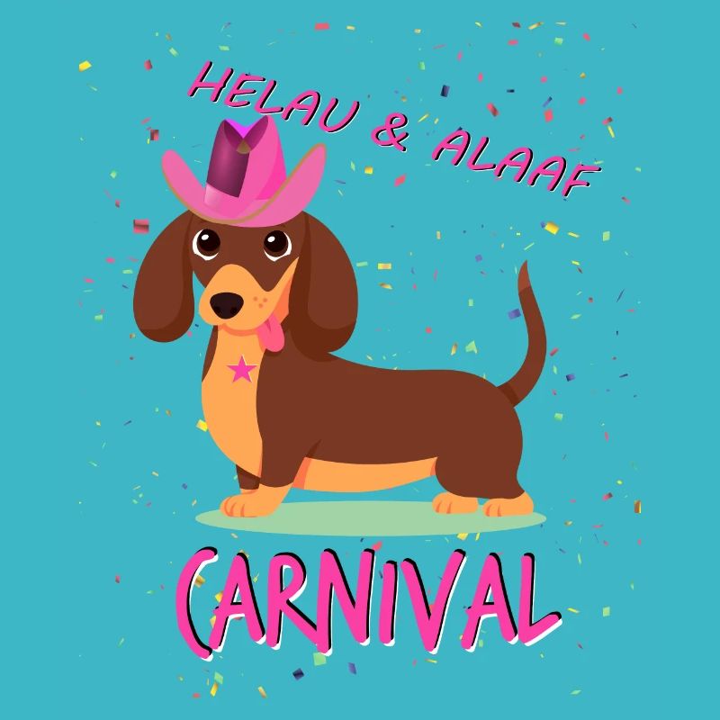 Dachshund, Carnival, Carnival, Helau, Alaaf, Western