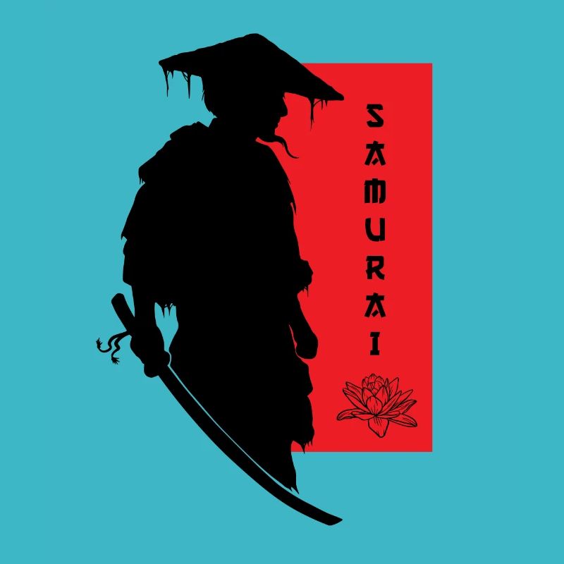 Samurai Blume Krieger Seelenfrieden Kunst