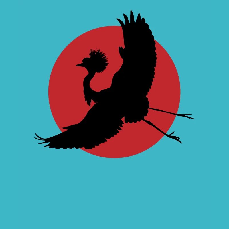 Art de la Silhouette de grue volante