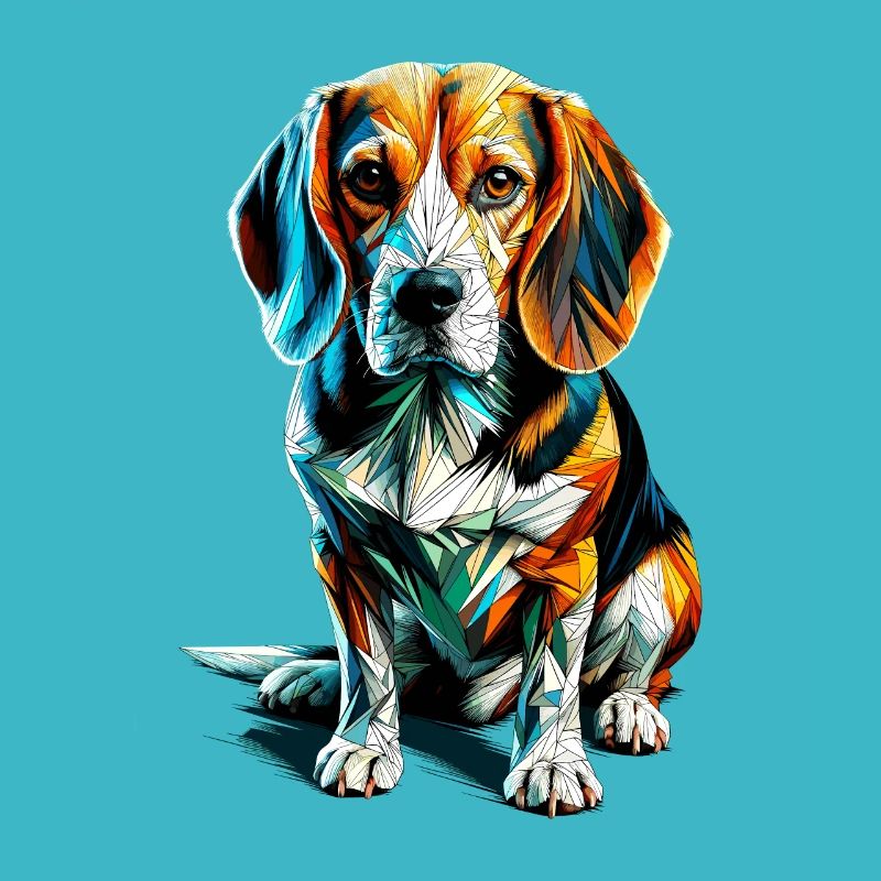 Polygon Art Beagle Hund Beagles Beag