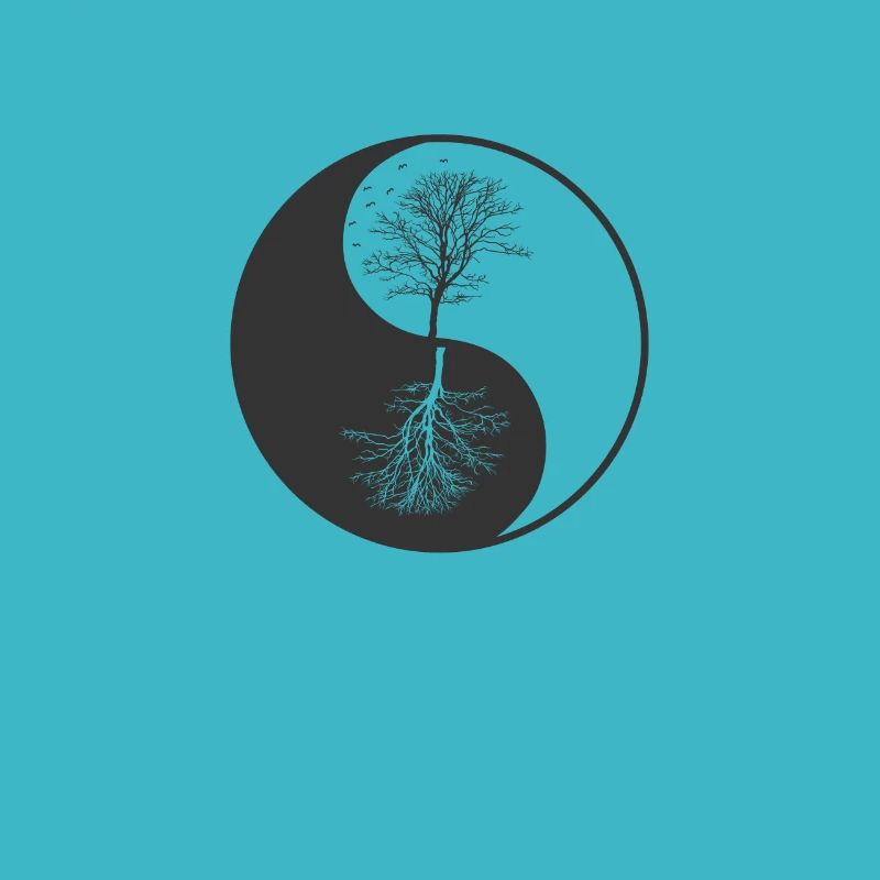 Baum Yin and Yang Zeichen