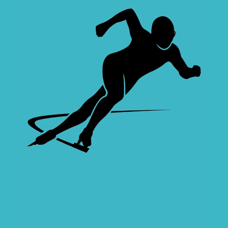 Cadeau de Silhouette de patinage de vitesse dynamique