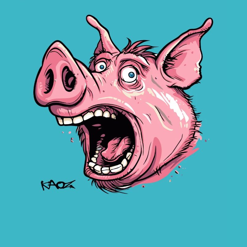 Cochon choqué