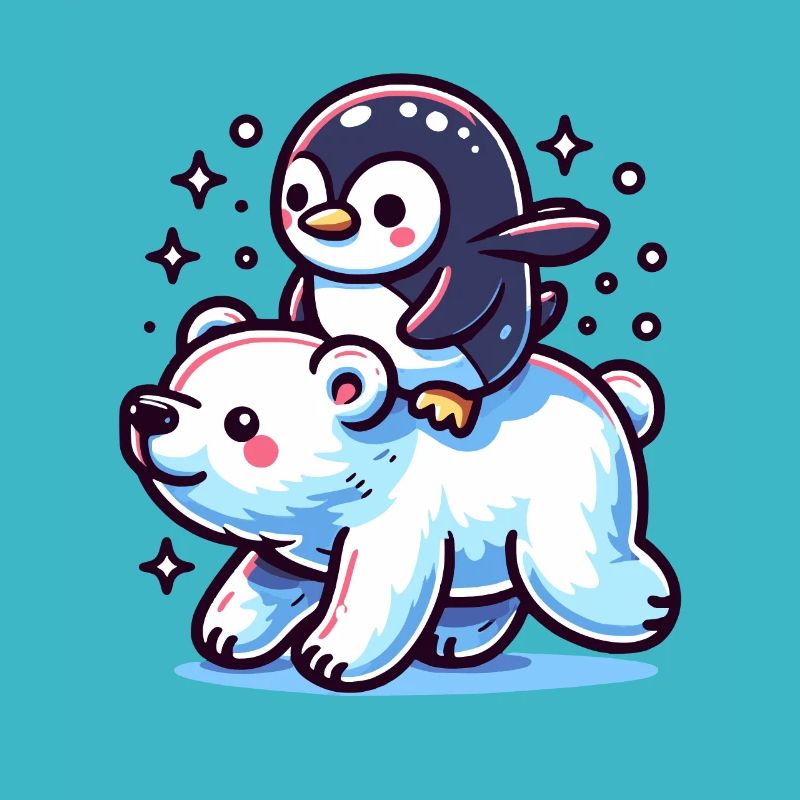 Pinguin und Eisbär Geschenk