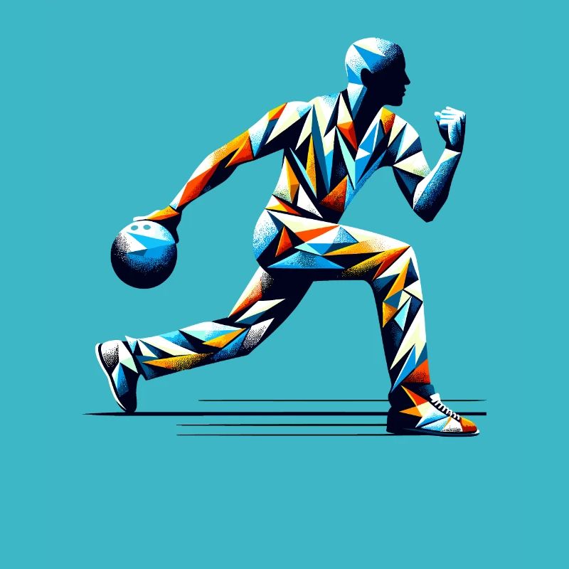 Polygon Art Tenpin Bowling Bowler