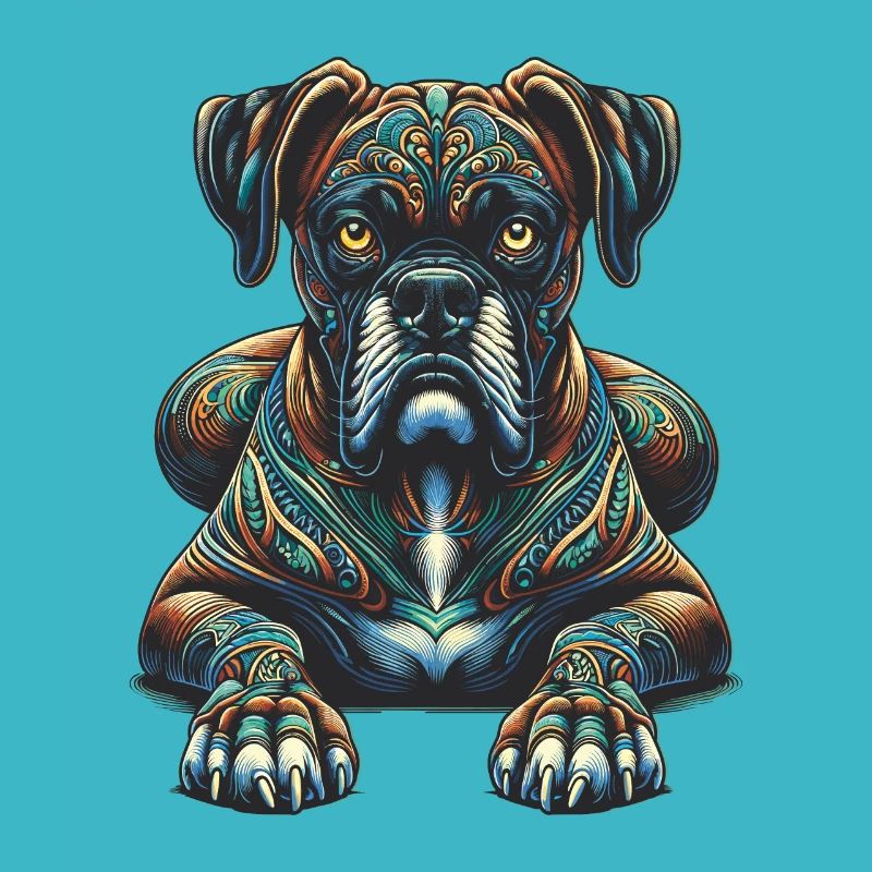 Mandala Art Boxer Hund Boxer