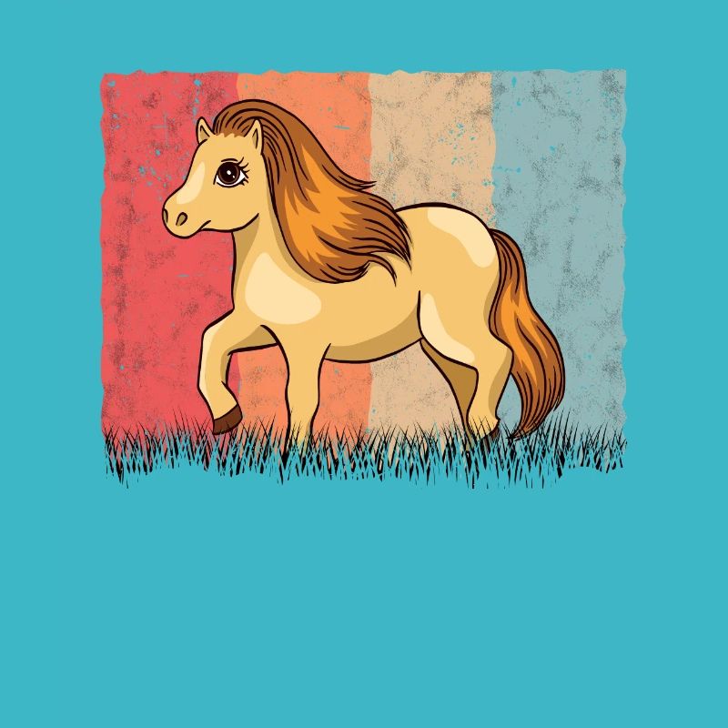 Shetland Pony Retro